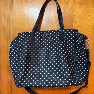 Kate Spade Black and White Polka Dot Baby Bag